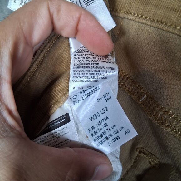 Levis 726 Flare Corduroy Pants Tan Womens 30 Inseam 31 High-Rise - Picture 5 of 6
